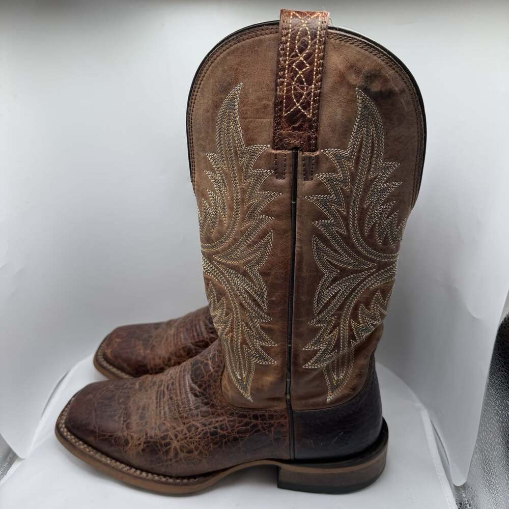 Ariat Cowhand Adobe Clay Square Toe Mens Leather Boots M/7 W/8.5 GUC Rodeo